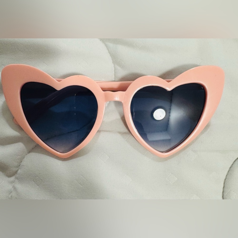 Heart-Shaped Pink Sunglasses